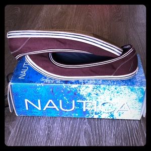 Nautica Canvas Slip On in wine color